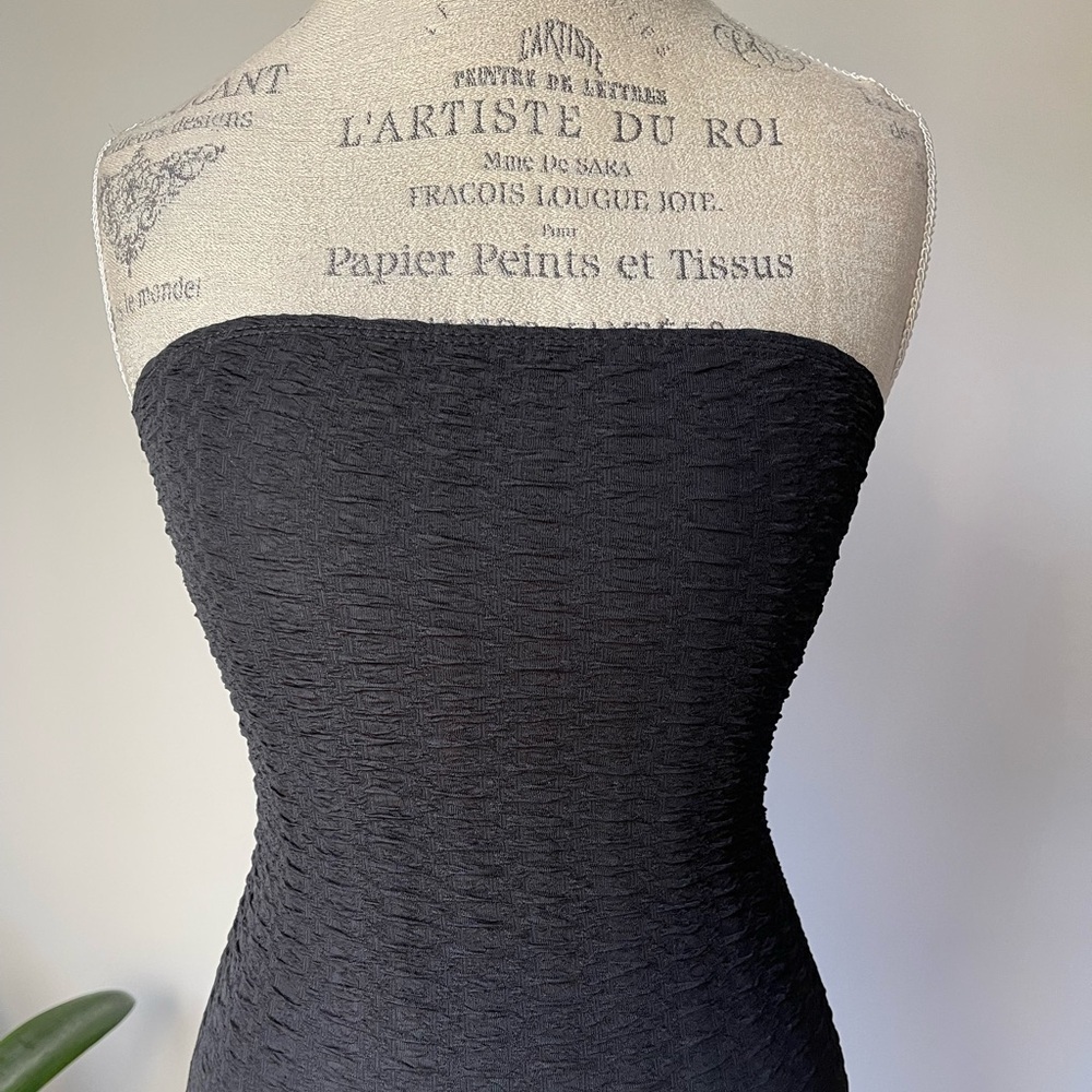 3/22 🧡 Black tube top stretchy dress - Picture 2 of 7